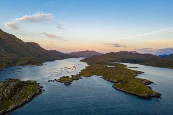 Aerial View over Killary Fjord, Leenane, Galway, Ireland