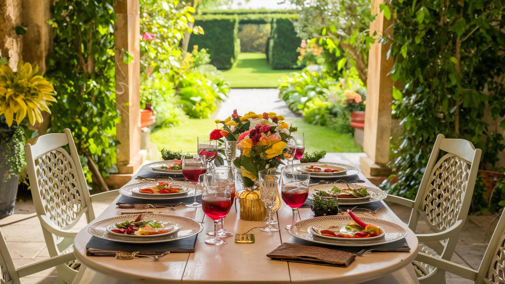 Fine dining spread featuring local Connemara produce