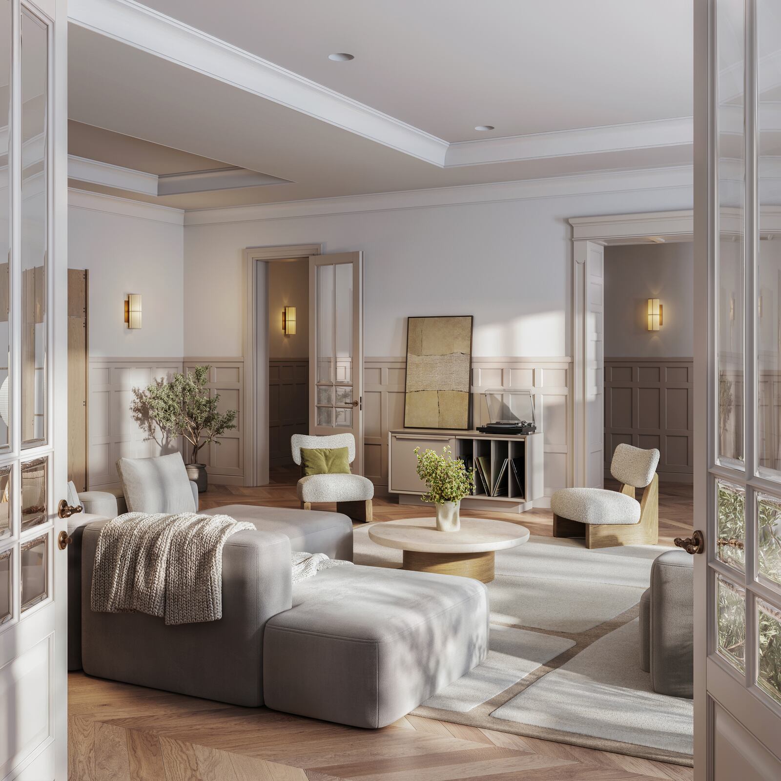 A tastefully furnished WhileAway living room
