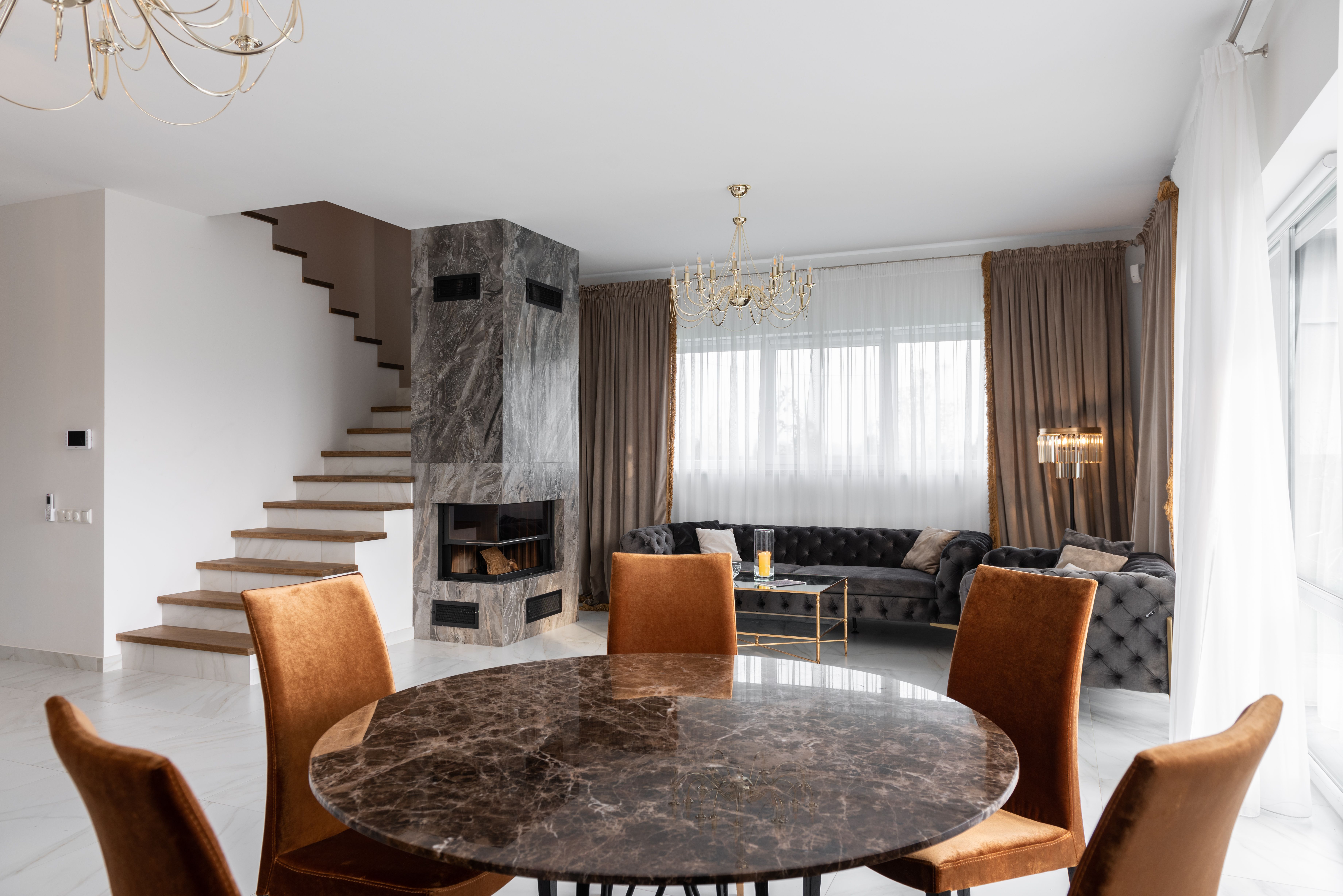 A styled contemporary London lounge